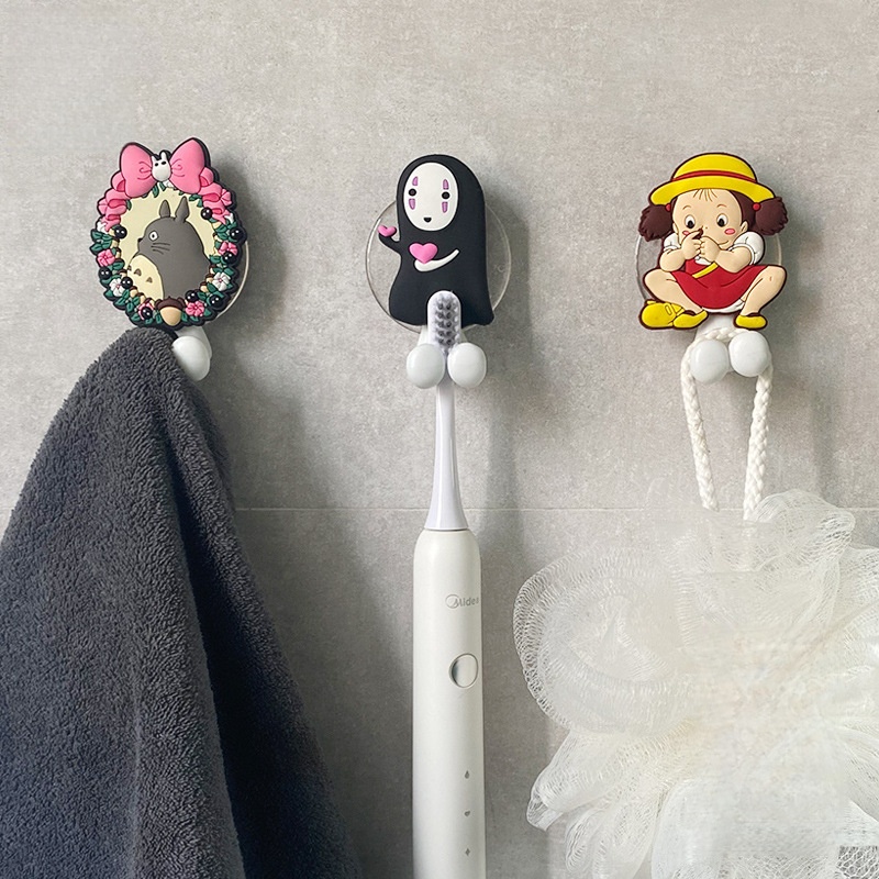 Toilet Brush Holder - 1Pc Cartoon Anime Totoro Figure toothbrush
