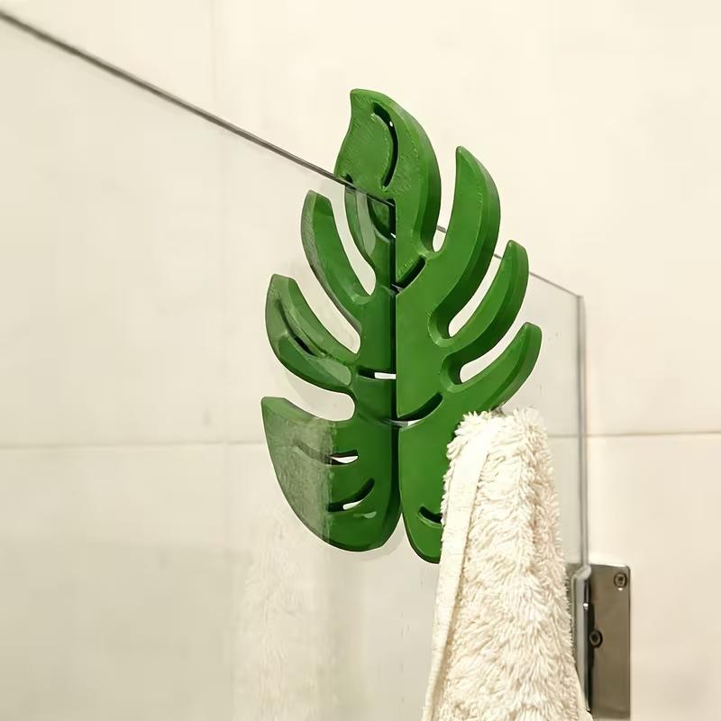 Green Monstera Leaf Over Showe - огляд і ціна Jet Home Bathroom
