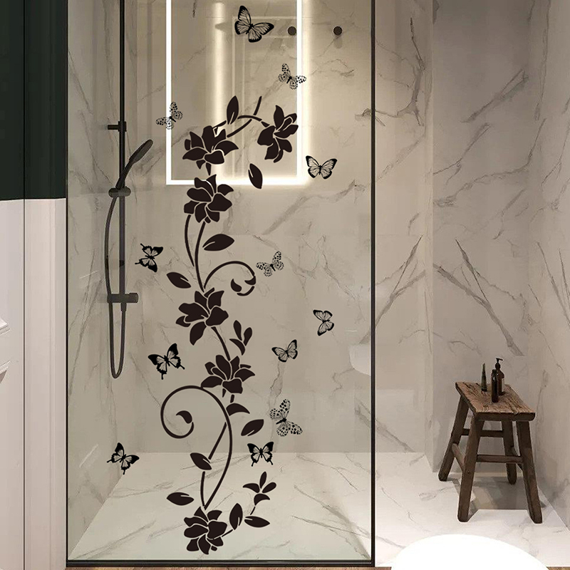 Black Floral Iris Vine Mirror  - огляд і ціна Jet Home Bathroom