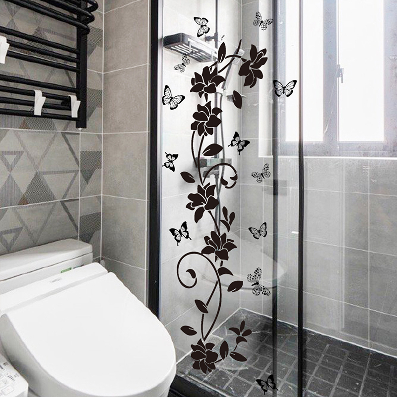 Black Floral Iris Vine Mirror  - огляд і ціна Jet Home Bathroom