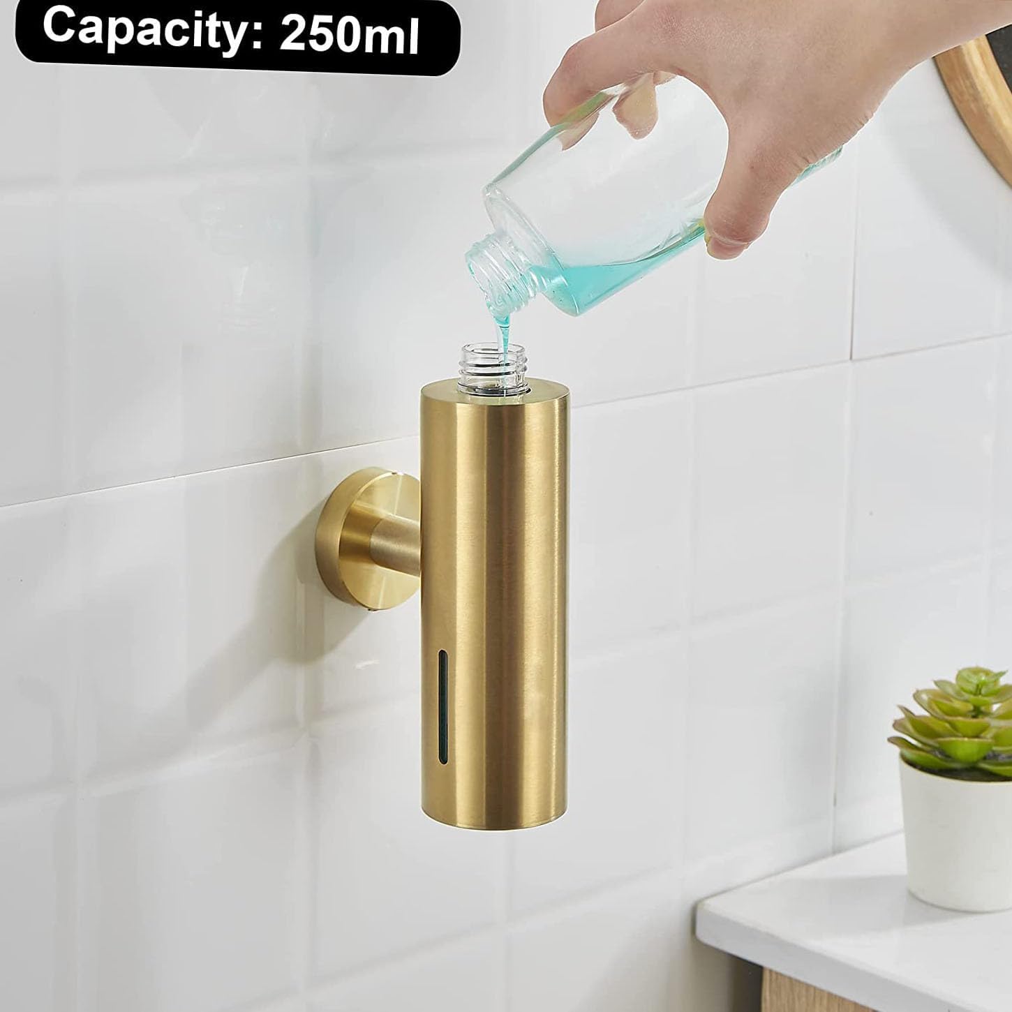 Single 250ML Soap Dispenser Ba - огляд і ціна Home Bathroom Wall Soap Dispenser