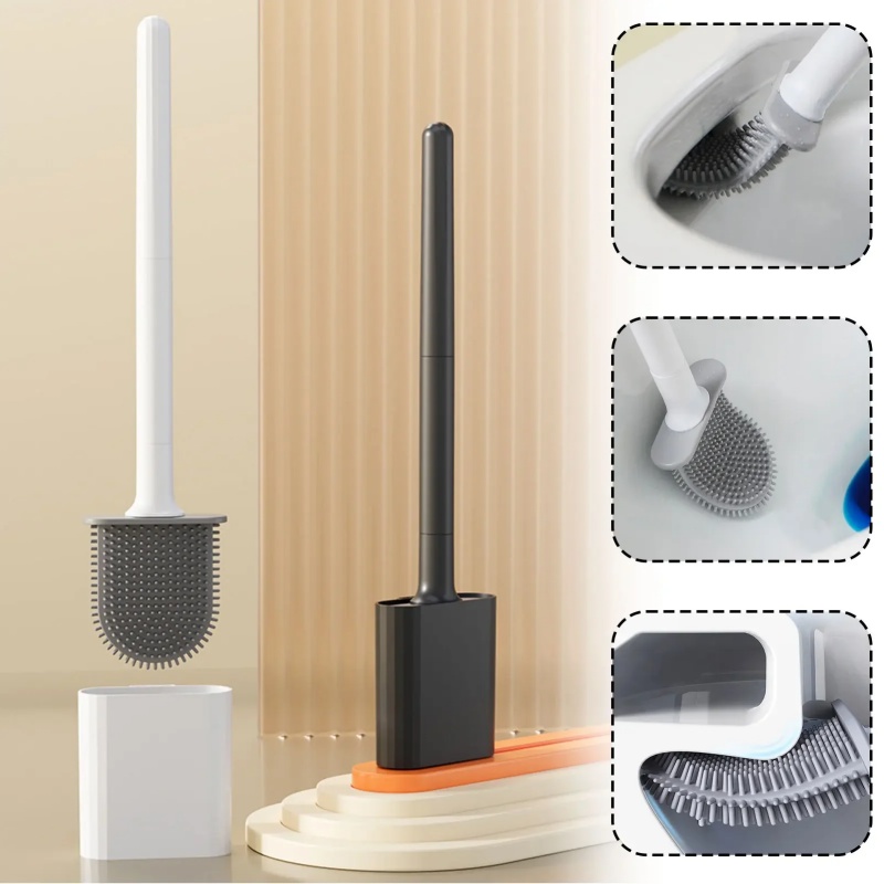 Mini Silicone Toilet Brush wit - огляд і ціна Toilet Brush Holder