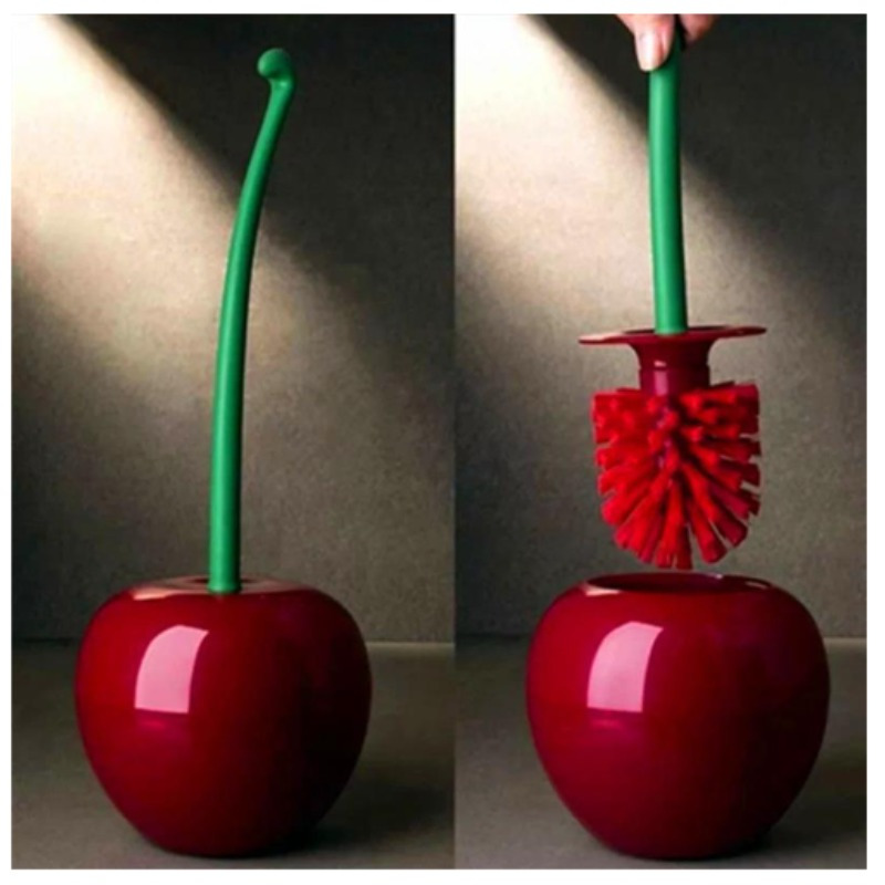 1 cute cherry colored toilet b - огляд і ціна Toilet Brush Holder