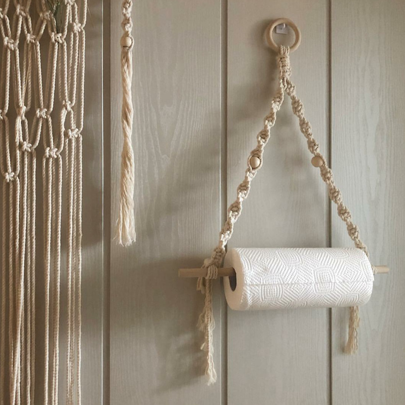 Macrame Paper Towel Holder Mac - огляд і ціна Home Bathroom Paper Towels