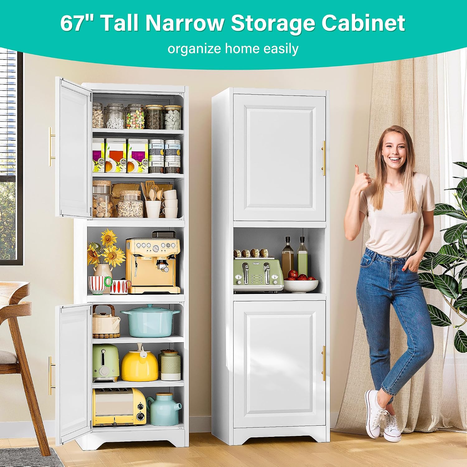 67 Inch Tall Narrow Storage Ca - огляд і ціна Home Bathroom Organizer