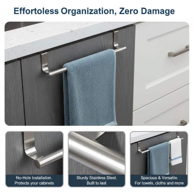 Towel Robe Rack Stainless Stee - огляд і ціна Jet Home Bathroom