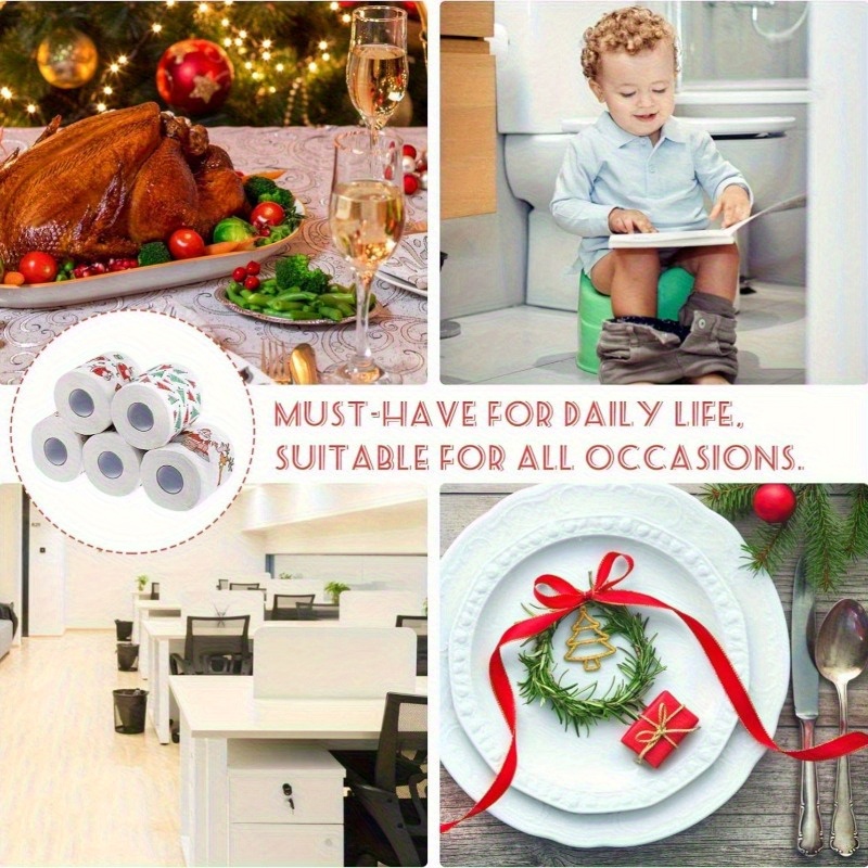 1/3pcs Christmas Toilet Paper  - огляд і ціна Home Bathroom Paper Towels
